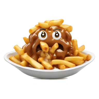 poutine qui mange une poutine sticker