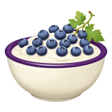yoghurt bowl with grapes and blueberries sticker