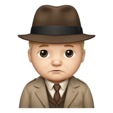 Baby looking like an old tubby mafioso man  sticker