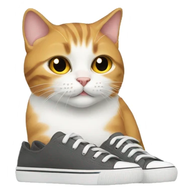 cat wearing shoes sticker
