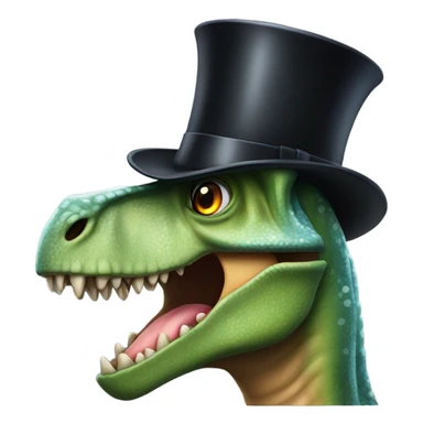 Dinosaur with top hat  sticker