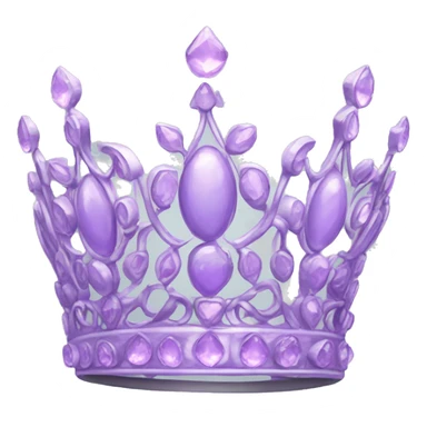 Realistic lilac shiny tiara sticker