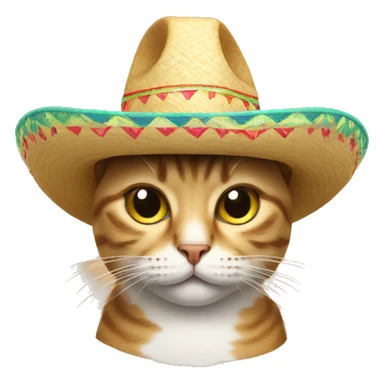 Cat wearing sombrero  sticker