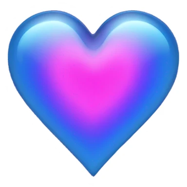 Neon glass blue pink heart  sticker