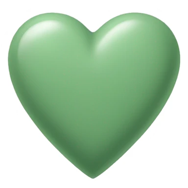 Sage green heart sticker