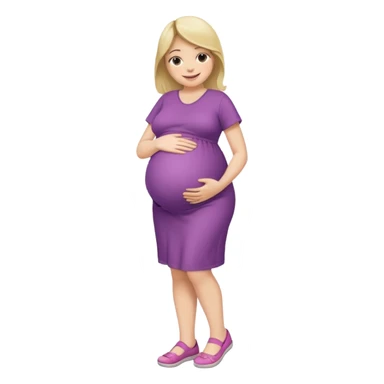 A girl pregnant full body, please. shoes sticker