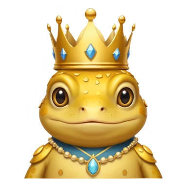yellow frog in royal outfit and  sticker