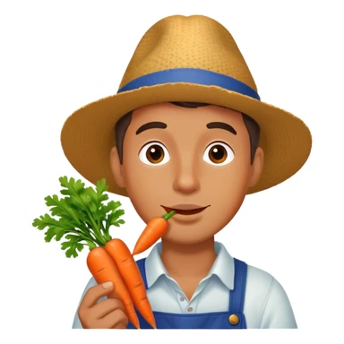 French man eating carrots sticker