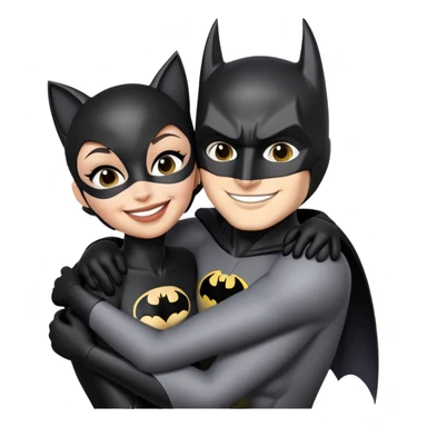 Batman hugs catwoman sticker