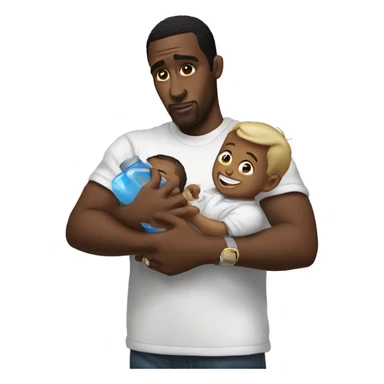 Diddy holding baby oil  sticker