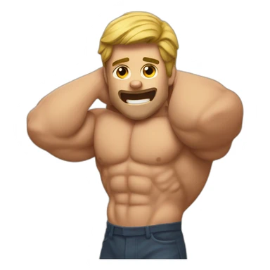 muscleman study sticker