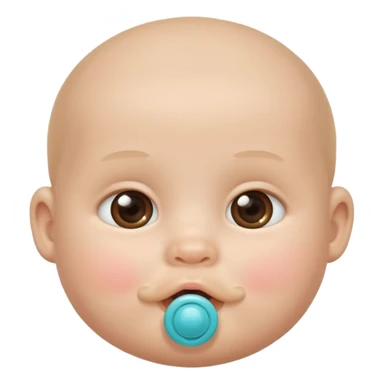 a baby with pacifier sticker