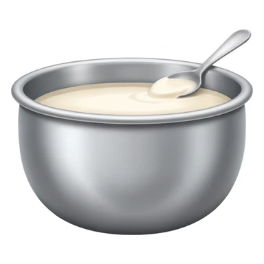 Sliver slave bowl emoji with only milk in it sticker