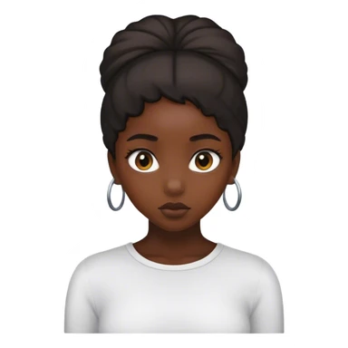 black girl secretly looking behind her sticker