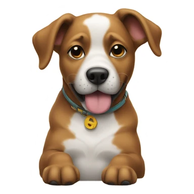 dog doing peace sign sticker