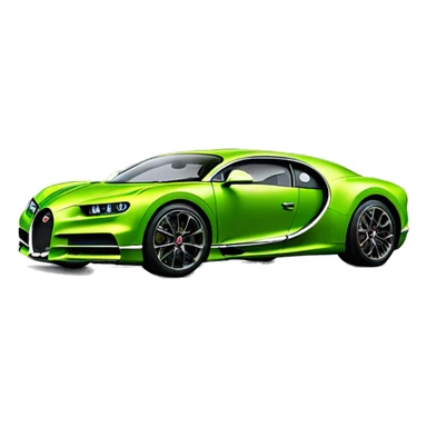 lime green bugatti chiron  sticker