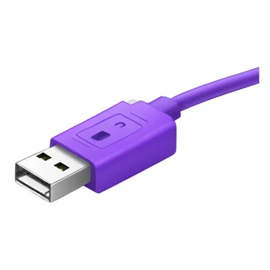 Purple usb cable sticker