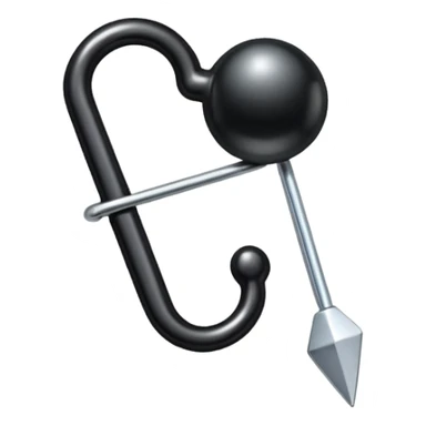 emo black safety pin sticker