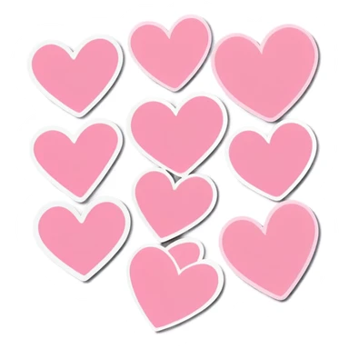 Baby pink hearts sticker