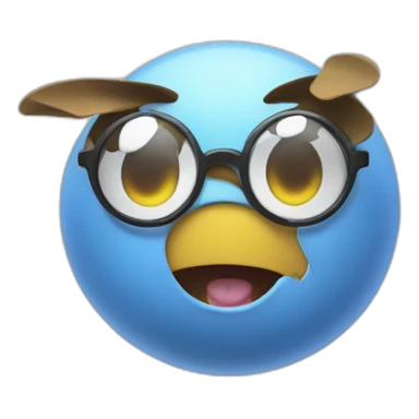 sneeze pokemon with round glasses sticker
