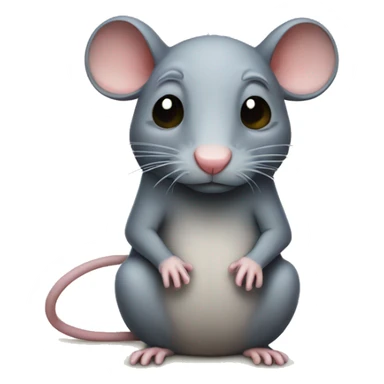 full body sad rat sticker