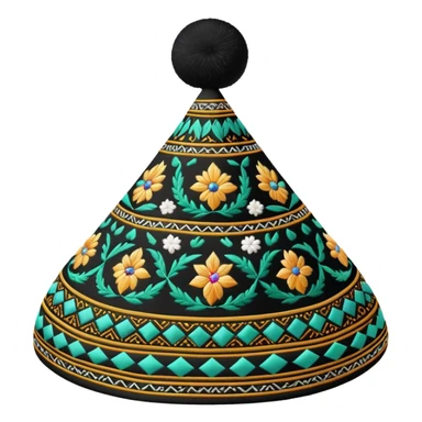 Uzbek traditional doppa hat sticker