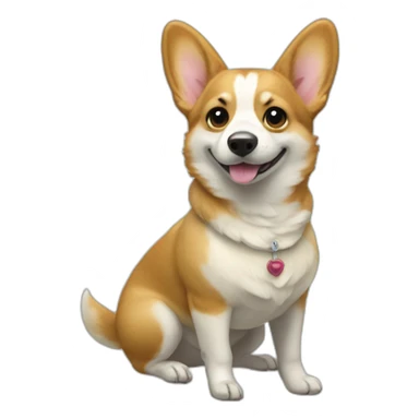Corgi dress as grogu sticker