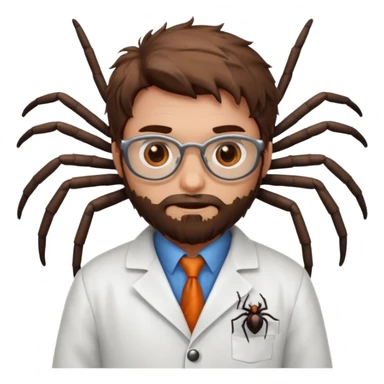 spider in a lab coat sticker