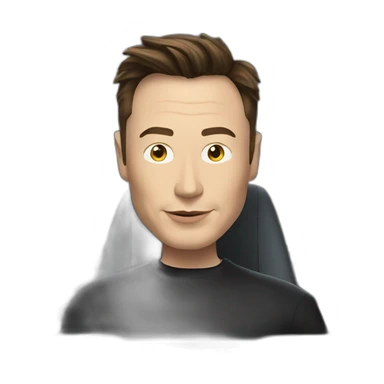 elon musk in a cyber truck. sticker