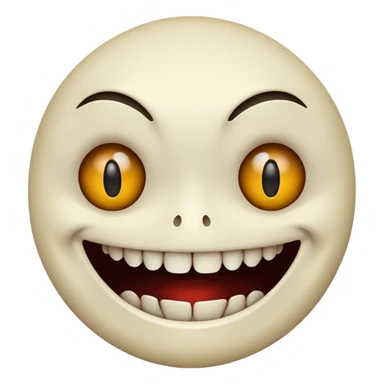 Creepy smile sticker