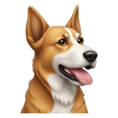 a dog with a long muzzle in profile sticker