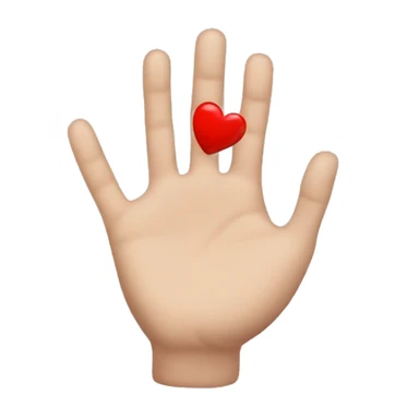 Hlf heart hand sticker