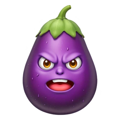 angry eggplant sticker