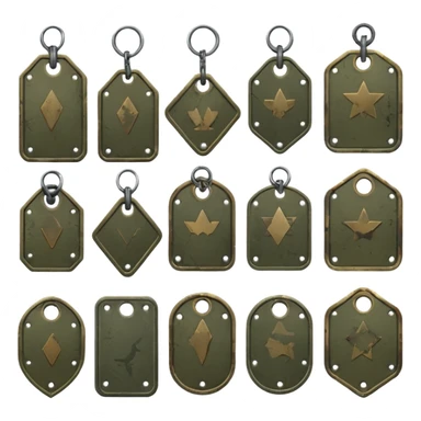 Military tags sticker