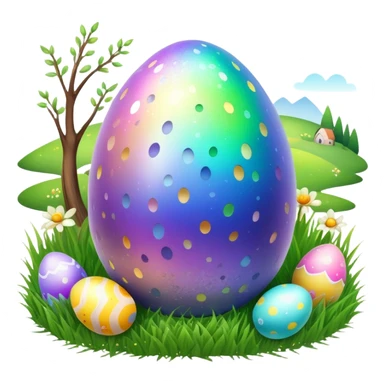 magical poop easter cosmic egg landscape  sticker