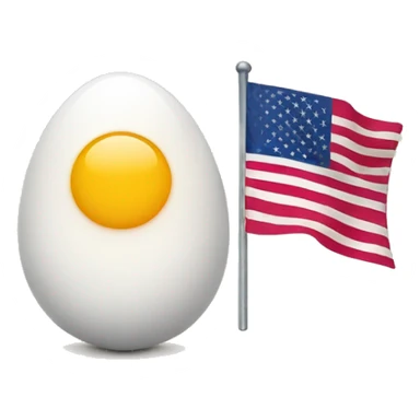 An egg-shaped egg with a smiling face and a flag that says "Lunch App" sticker