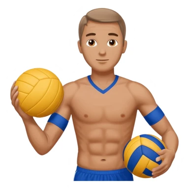 volleyball player, man, Charles Kiraly with volleyball ball sticker