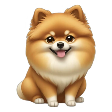 Japanese pomeranian dog sticker