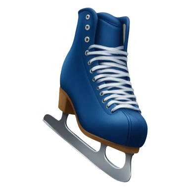 Navy blue ice skate sticker