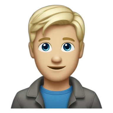 shaven-blond-dutch-male-blue-grey-eyes sticker