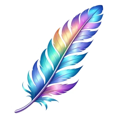 Multicolored sparkly feathery shiny fantasy pastel iridescent light pale cute adorable pretty feminine elegant realistic floral exotic marble-Sakura-Falvie-Fionbri-fursona, full body sticker