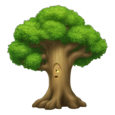 Uma arvore com a inscrição ICV no tronco sticker