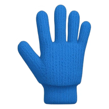 guante de punto color azul sticker