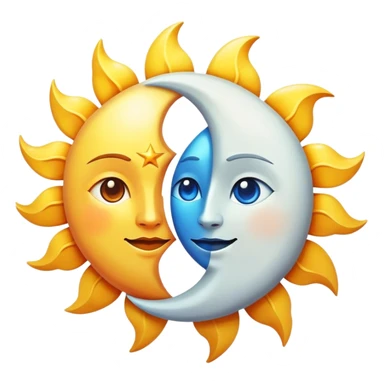 sun and moon sticker