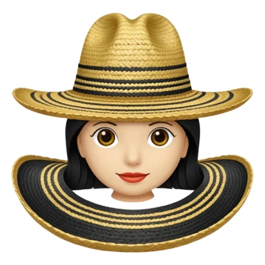 Sombrero Vueltiao con varias rallas negras sticker