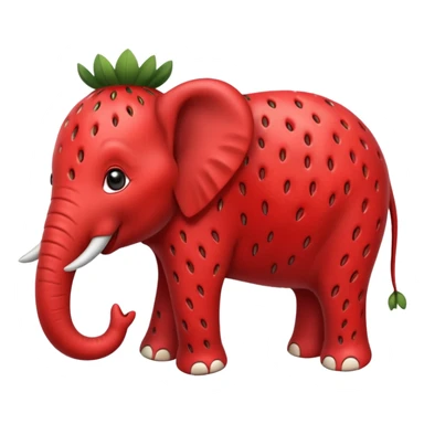 Strawberry éléphant peau en fraise sticker