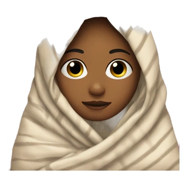 Girl wrapped in a nice blanket sticker