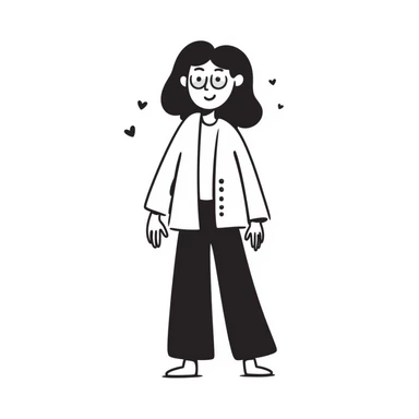 hand-drawn doodle style of 'Dana Dawson', playful, casual, with a small heart accent sticker