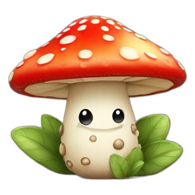 happy fly agaric sticker