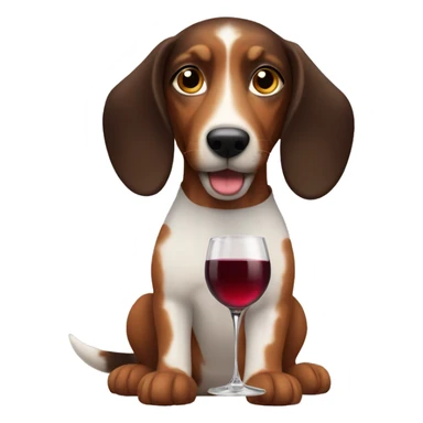 Doxin with a wine glass  sticker